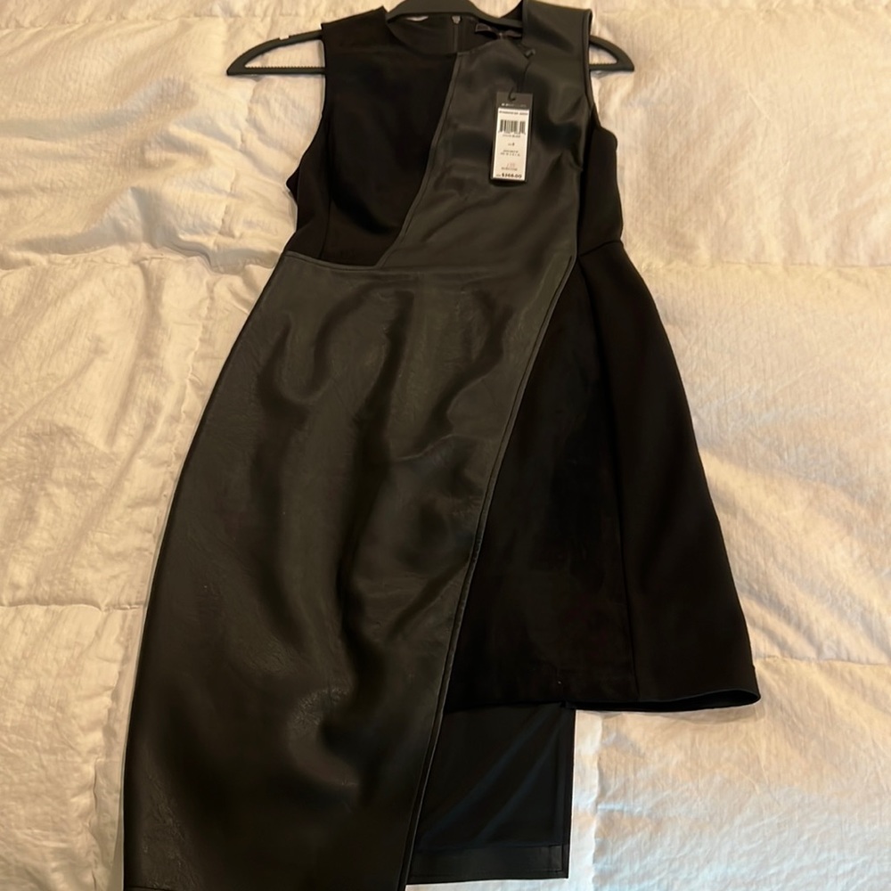 BCBG leather dress with tags